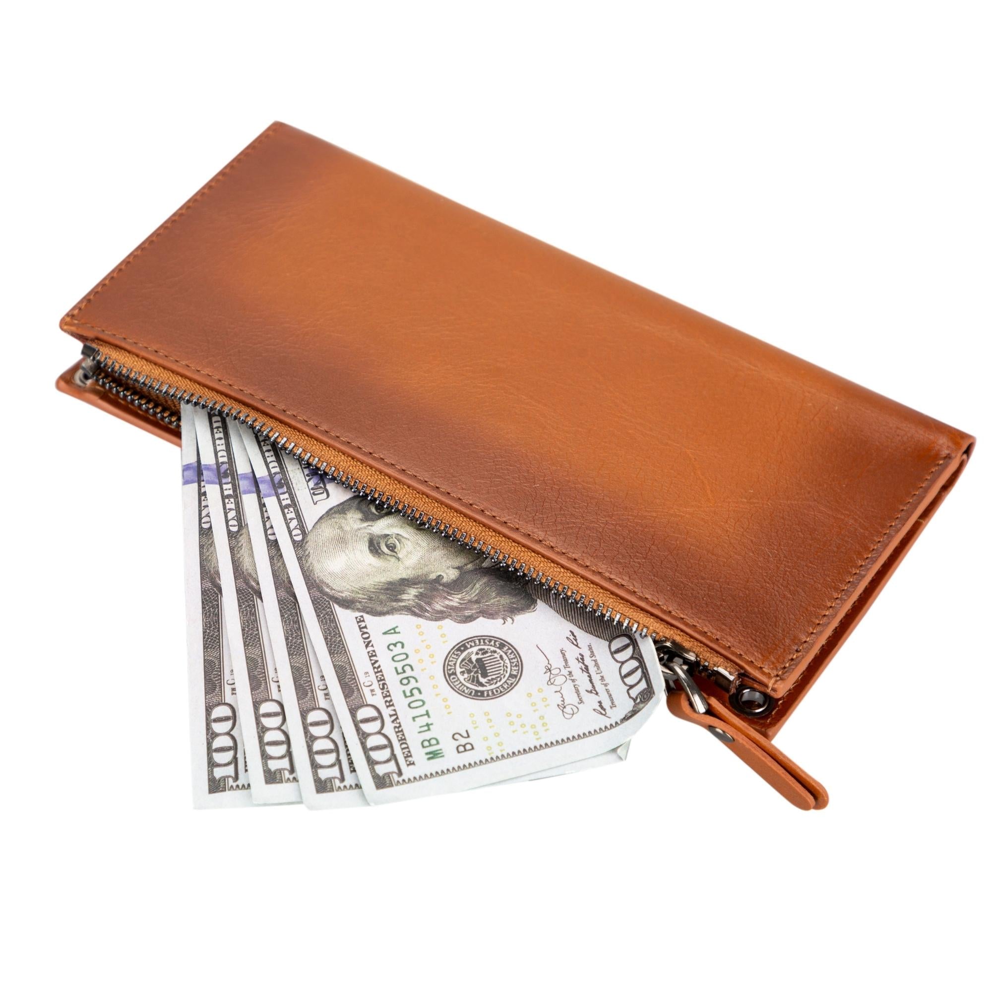 Kaycee Leather Women's Cell Phone Wallet with Strap